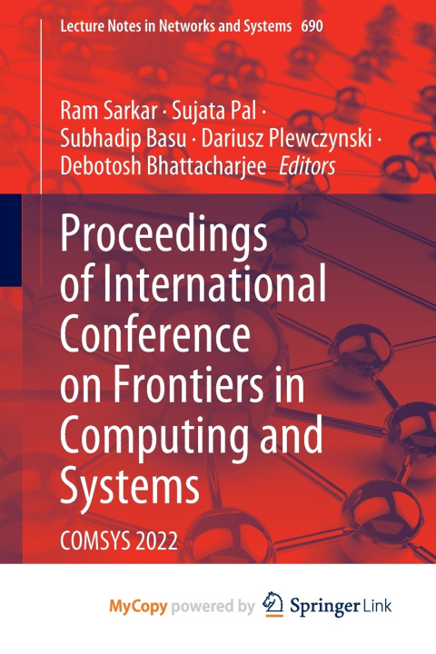 Kniha Proceedings of International Conference on Frontiers in Computing and Systems Ram Sarkar