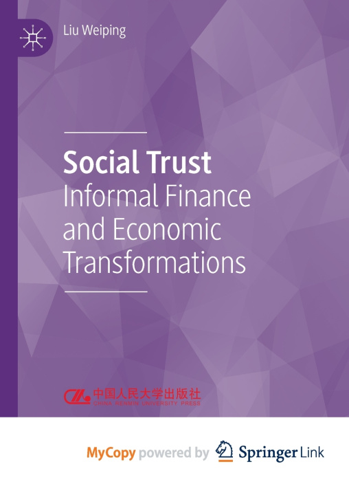 Kniha Social Trust Liu Weiping