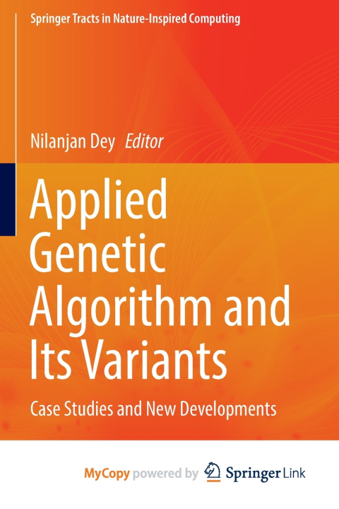 Kniha Applied Genetic Algorithm and Its Variants Nilanjan Dey