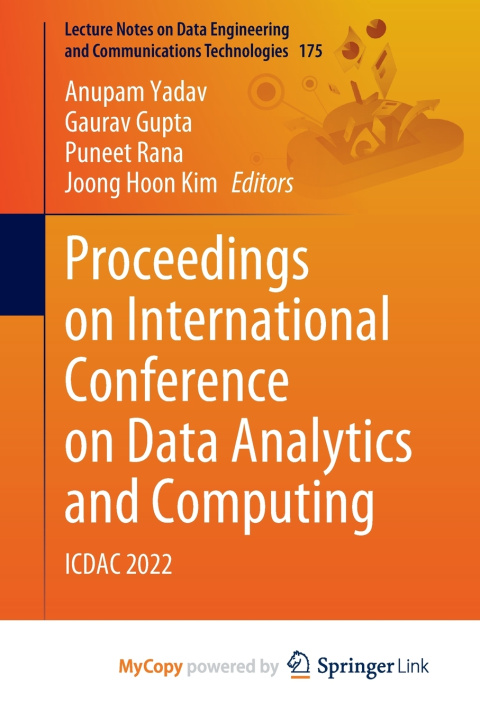 Kniha Proceedings on International Conference on Data Analytics and Computing Anupam Yadav