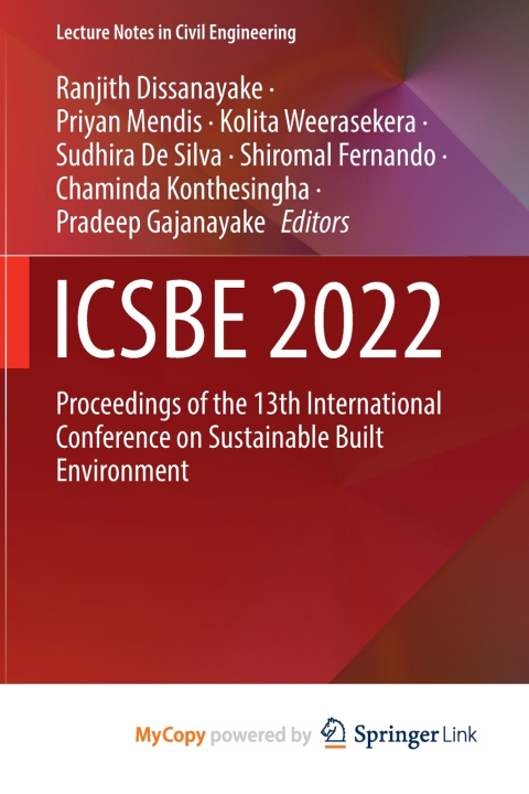 Kniha ICSBE 2022 Ranjith Dissanayake