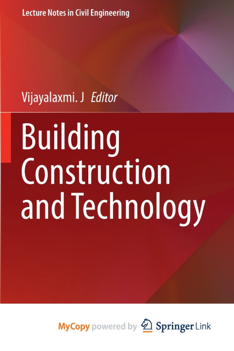Kniha Building Construction and Technology Vijayalaxmi J.