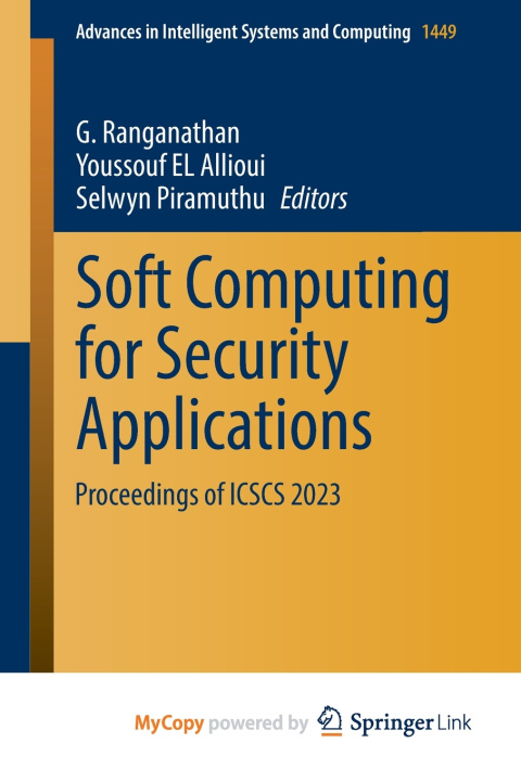 Kniha Soft Computing for Security Applications G. Ranganathan