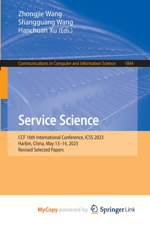 Kniha Service Science Zhongjie Wang