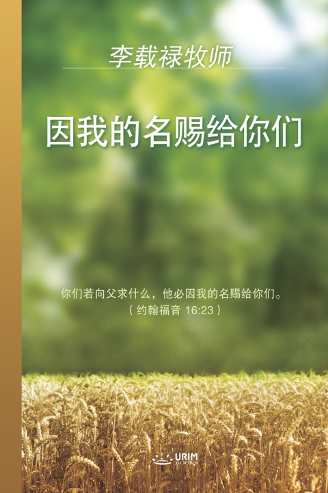 Kniha 因我的名赐给你们(Chinese Edition) Jaerock Lee