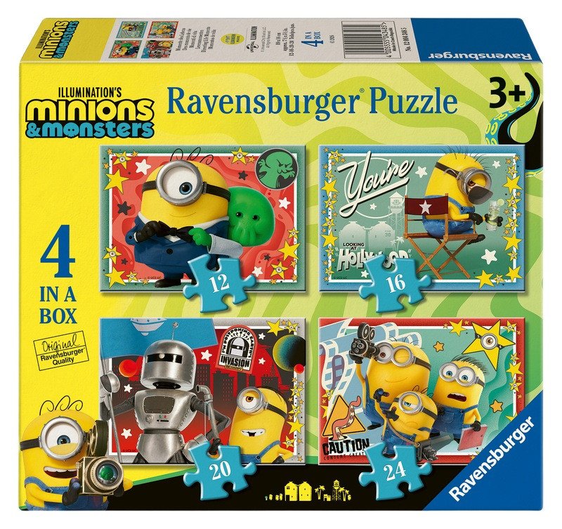 Hra/Hračka Puzzle Mimoni 3 4v1 