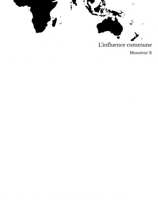 Kniha L'influence commune Monsieur X