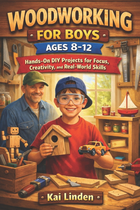 Knjiga WOODWORKING FOR BOYS AGES 8-12 Kai Linden