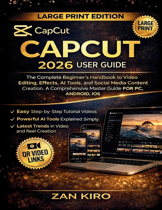 Kniha CAPCUT 2026 USER GUIDE ZAN KIRO