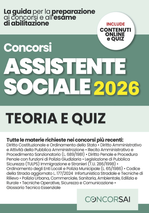 Kniha CONCORSO ASSISTENTE SOCIALE - ENTI LOCALI E ATS CONCOR SAI