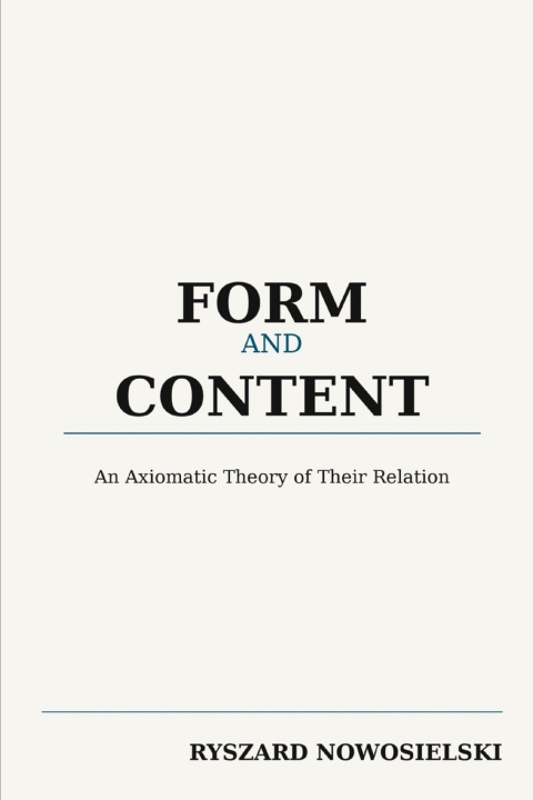 Kniha Form and Content Ryszard Nowosielski