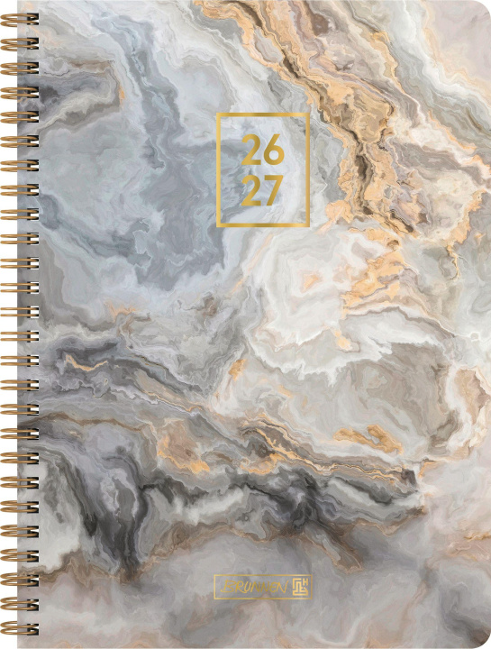 Kalendár/Diár Schülerkalender Style 2026/2027 Pastel Marble 