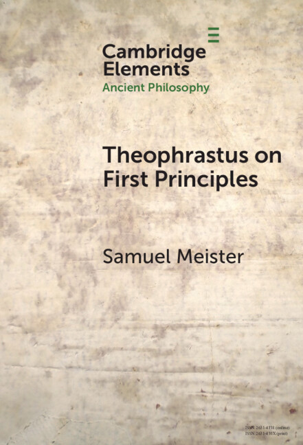 Kniha Theophrastus on First Principles Samuel Meister
