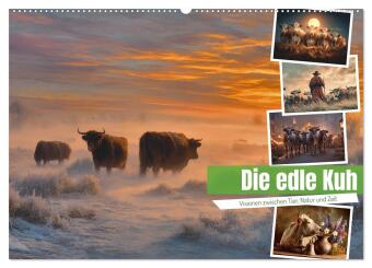 Koledar/Rokovnik Die edle Kuh (Wandkalender 2027 DIN A2 quer), CALVENDO Monatskalender Calvendo