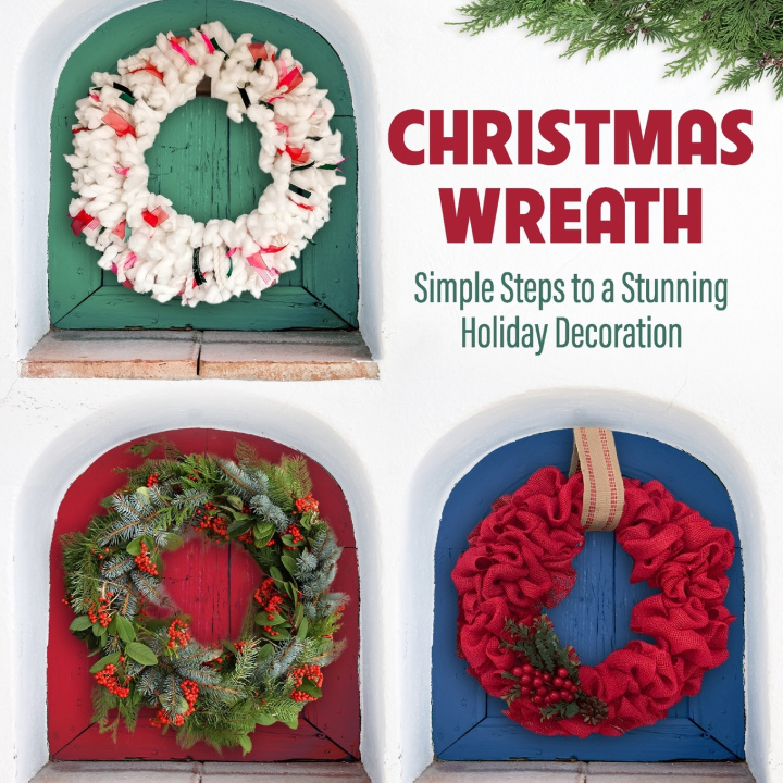 Carte Christmas Wreath Rosemary George