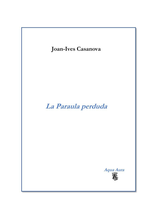 Book La Paraula perduda CASANOVA