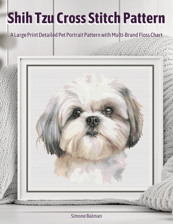 Kniha Shih Tzu Cross Stitch Pattern Simone Balman