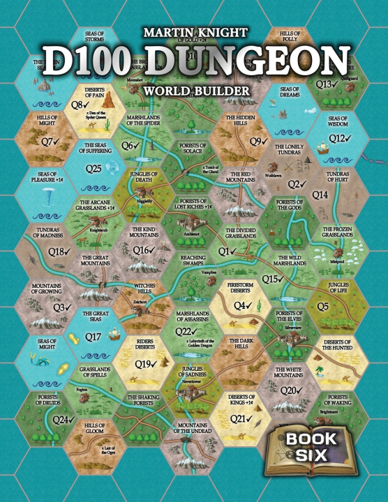 Livro D100 Dungeon - World Builder Martin Knight