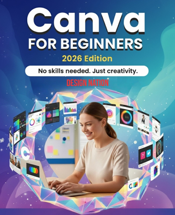 Knjiga CANVA FOR BEGINNERS 2026 DESIGN NATION
