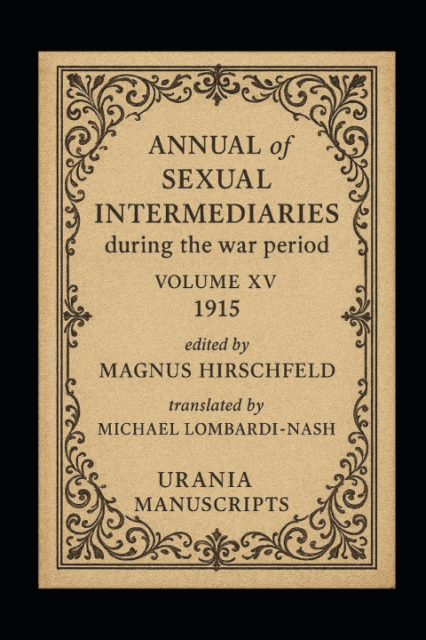 Kniha Annual of Sexual Intermediaries Volume XV (1915) Magnus Hirschfeld