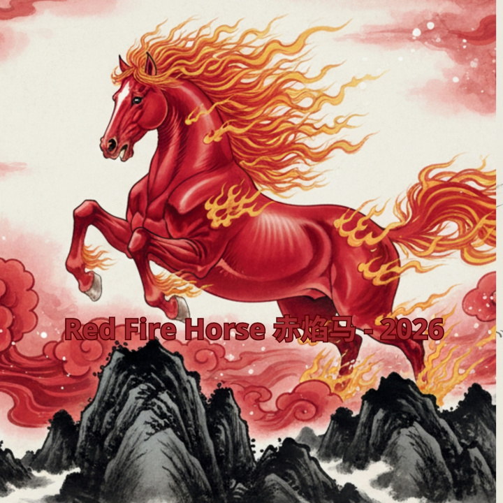Kniha Red Fire Horse 赤焰马 - 2026 Vit Vas