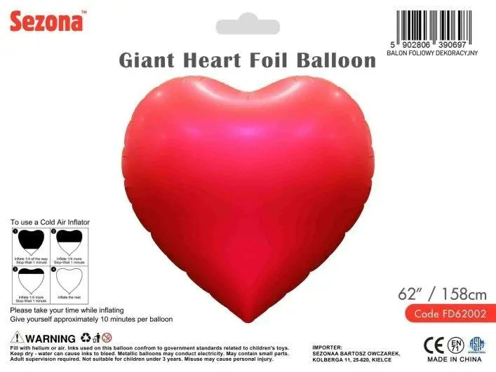 Knjiga Balon Serce. 157 centymetrów 