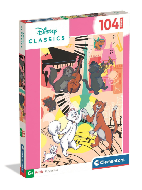 Książka Puzzle Super 104 elementów. Aristocats 