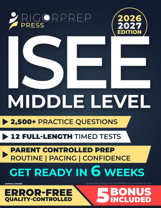 Kniha ISEE MIDDLE LEVEL RigorPrep Press