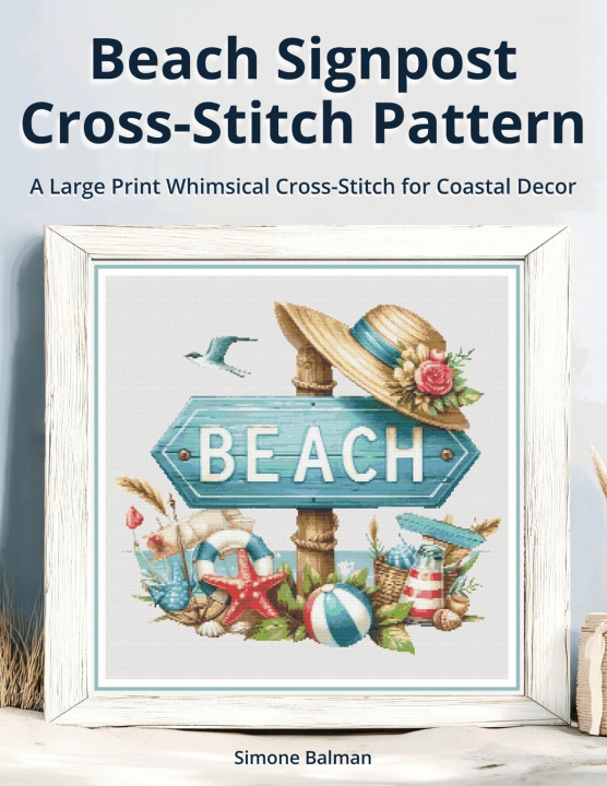 Book Beach Signpost Cross Stitch Pattern Simone Balman