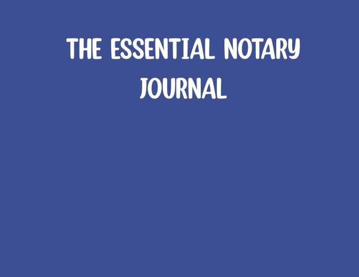 Boek The Essential Notary Journal- Blue RSN