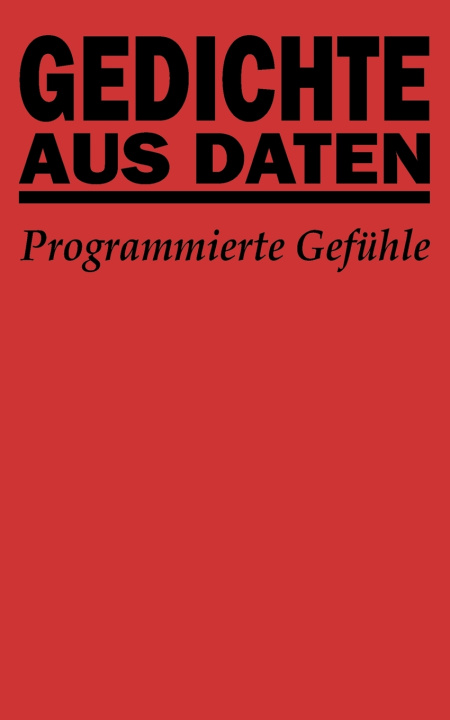 Kniha Gedichte aus Daten KURT EMMERICH