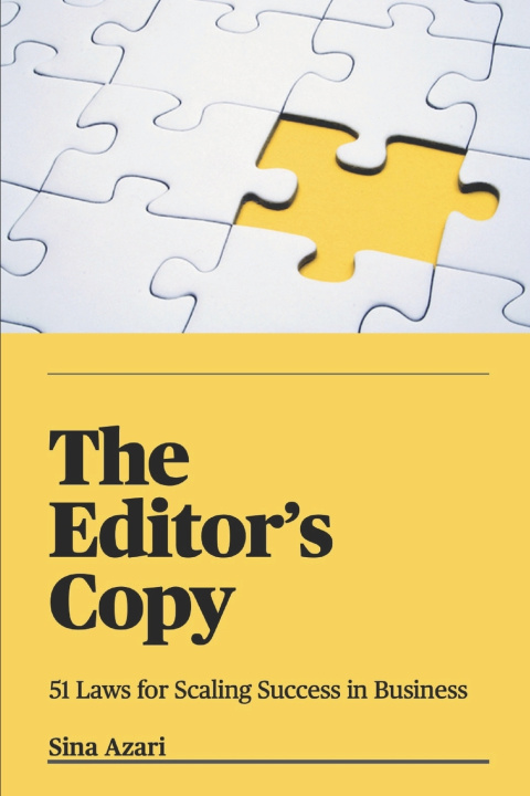 Kniha The Editor's Copy Sina Azari