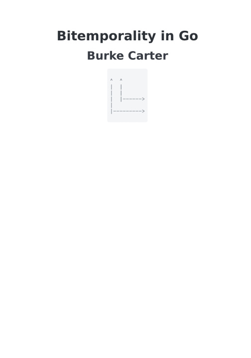 Kniha Bitemporality in Go Burke Carter
