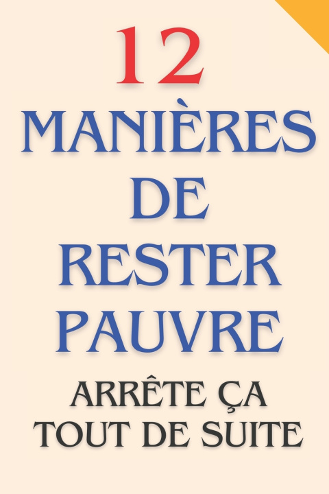 Kniha 12 Manières de rester pauvre Sam Dani