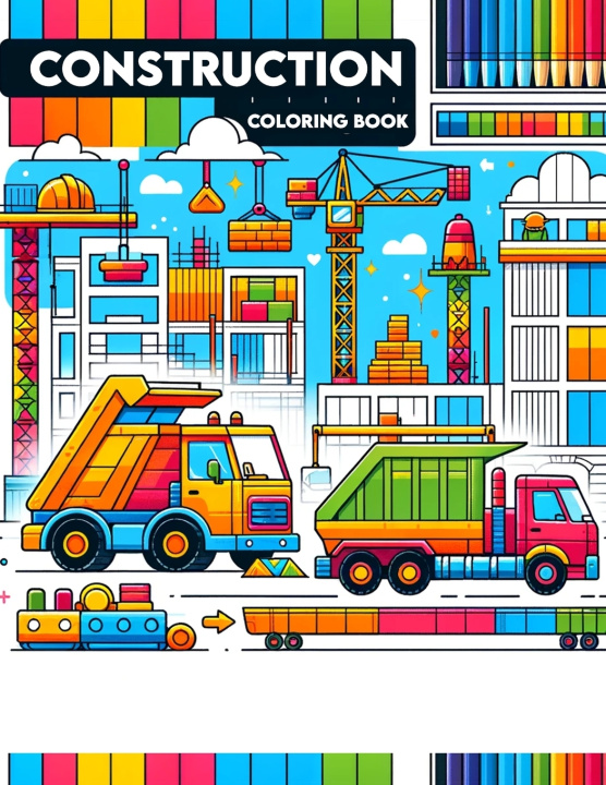 Kniha Construction Coloring Book Colleen Adkins Art