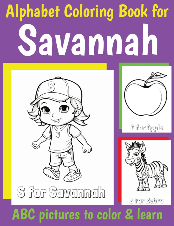 Könyv ABC Coloring Book for Savannah My Little Book Of