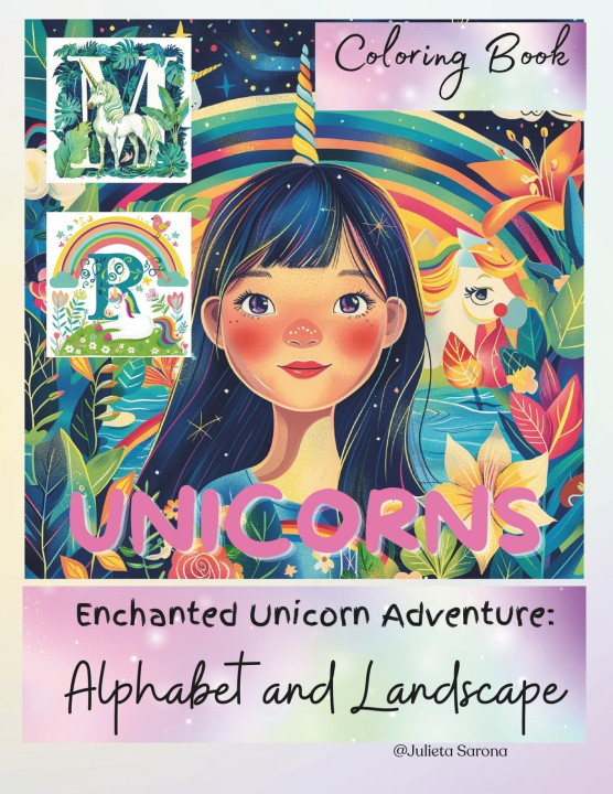 Kniha Unicorn Coloring Book Julieta Sarona