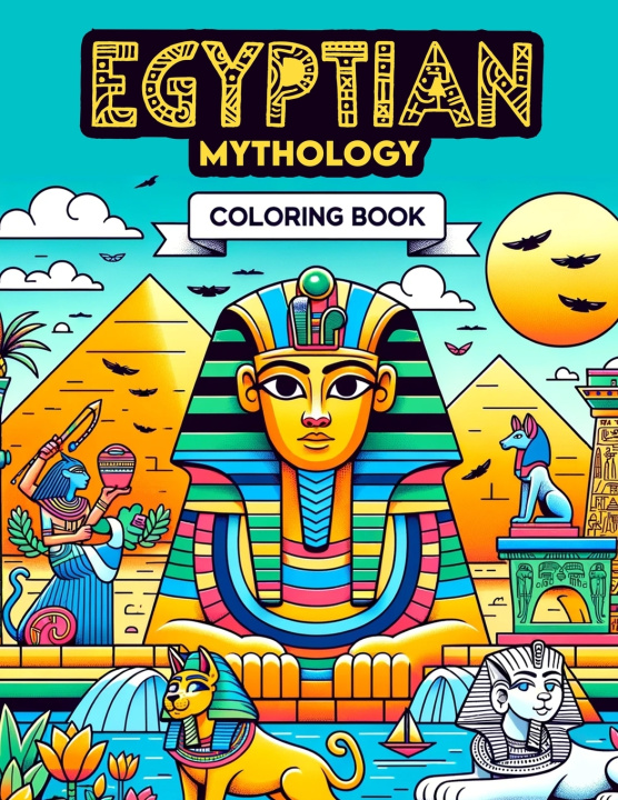 Knjiga Egyptian mythology Coloring Book Enrique Cross Art