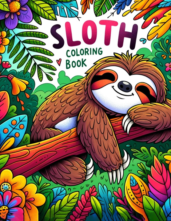 Kniha Sloth Coloring Book Mathew Love Art