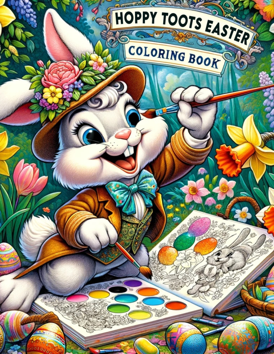 Book Hoppy Toots Easter Coloring Book Clayton Lane Art
