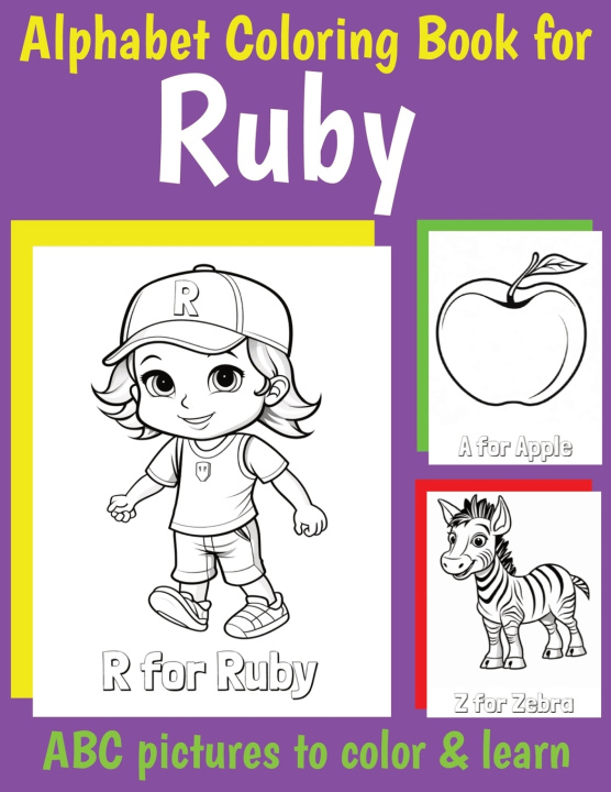 Kniha ABC Coloring Book for Ruby My Little Book Of