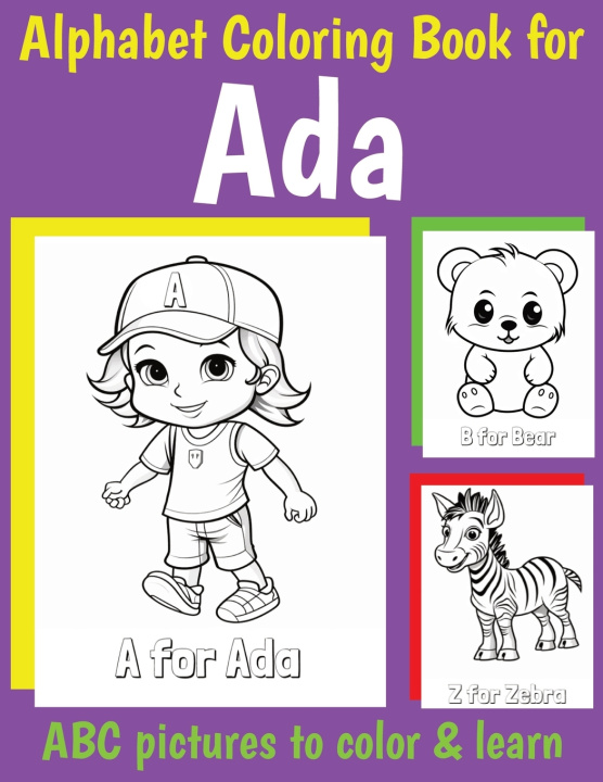 Kniha ABC Coloring Book for Ada My Little Book Of