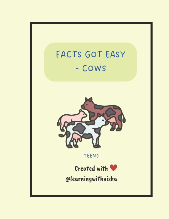 Kniha Facts Got Easy - Cows Nisha M