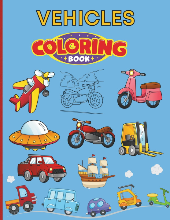 Książka VEHICLES COLORING BOOK FOR KIDS Arsene Junior Joseph