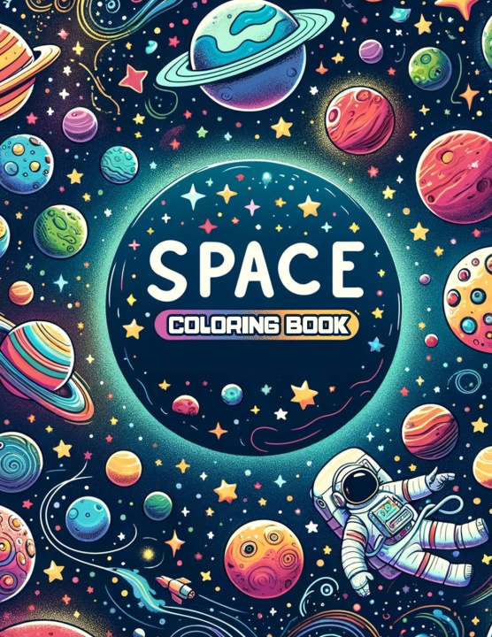 Kniha SPACE Coloring book Natasha Alvarez Art