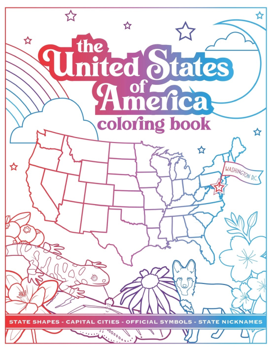 Libro United States of America Coloring Book LeapDaze Design