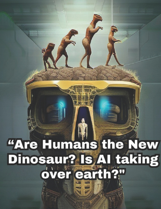 Libro Humans the New Dinosaurs? Is AI taking over earth?" Michelle Lopez Lopez