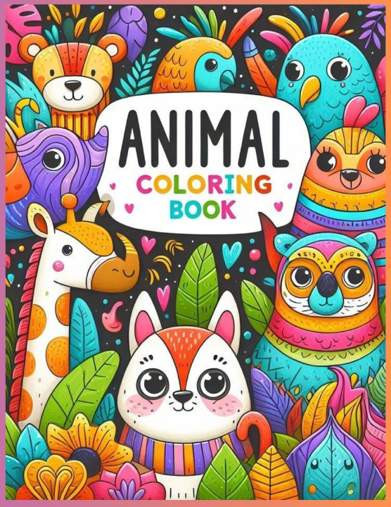 Libro Animal Coloring Book lhmam brahim