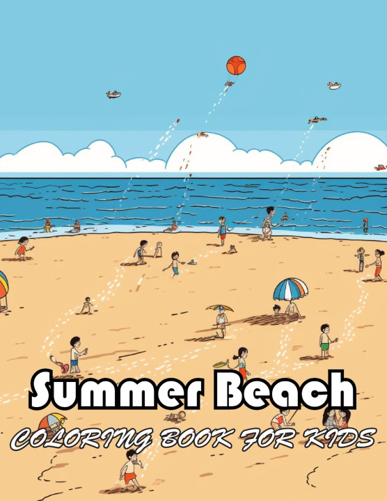 Libro Summer Beach Coloring Book for Kids JENNIFER KING