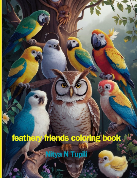 Book Feathered Friends Coloring Book NITYA N TUPILI